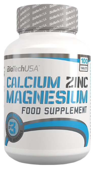 Минеральный комплекс BioTechUSA Calcium, Zinc, Magnesium 100 таблеток