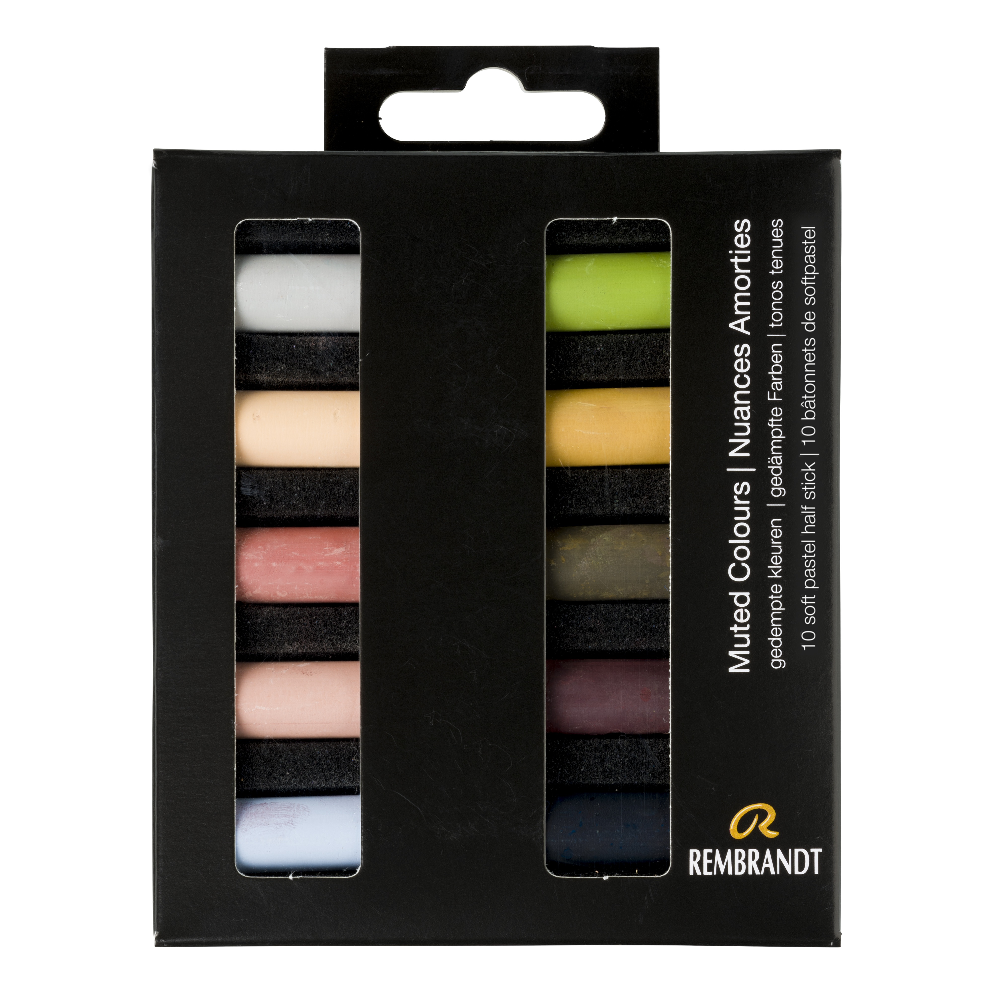 фото Набор сухой пастели rembrandt (приглушенные оттенки) 10 цветов royal talens