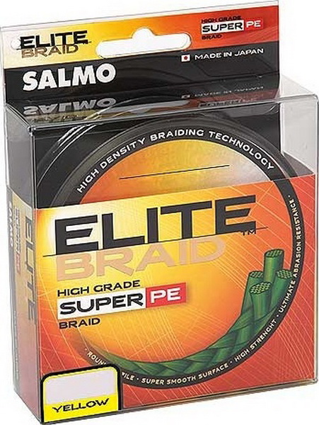 Леска плетеная Salmo Elite Braid 0,5 мм, 91 м, 55,4 кг, yellow