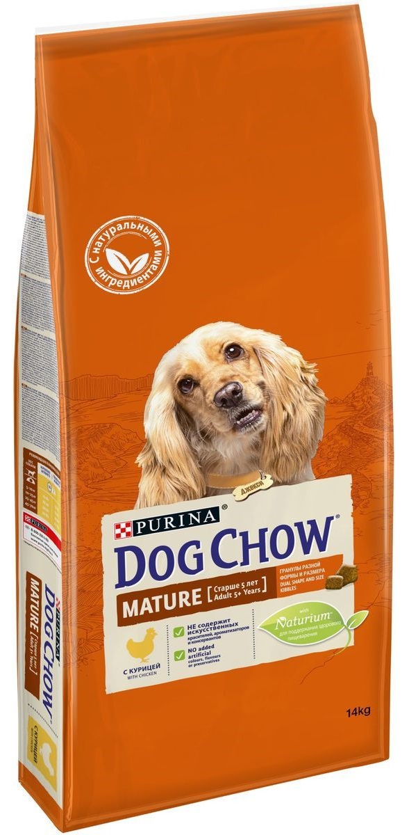 фото Сухой корм для собак dog chow mature adult, старше 5 лет, курица, 14кг