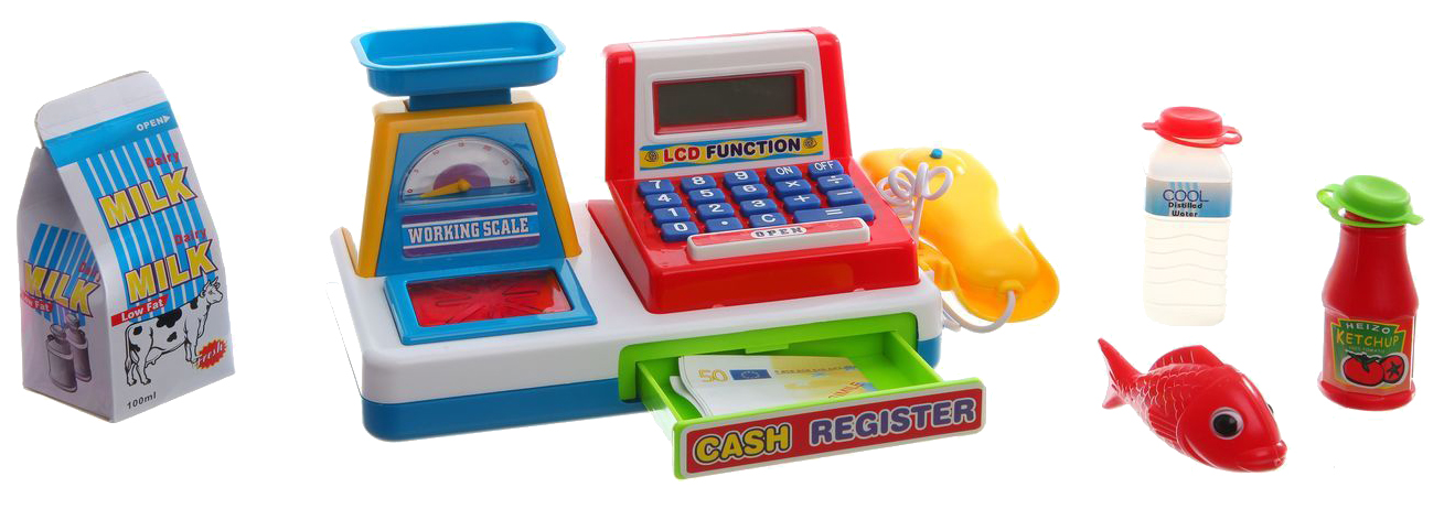 

Детская касса Cash Register с LCD-дисплеем (свет, звук), Разноцветный