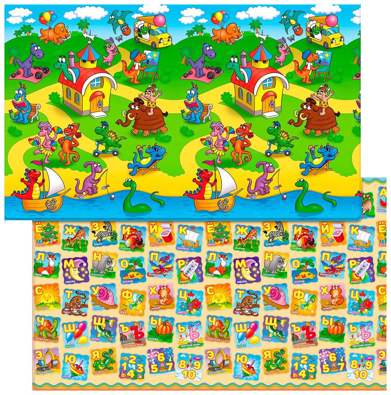 фото Коврик игровой двусторонний funkids "big-12", 2300х1400х12 мм (расцветка 002)