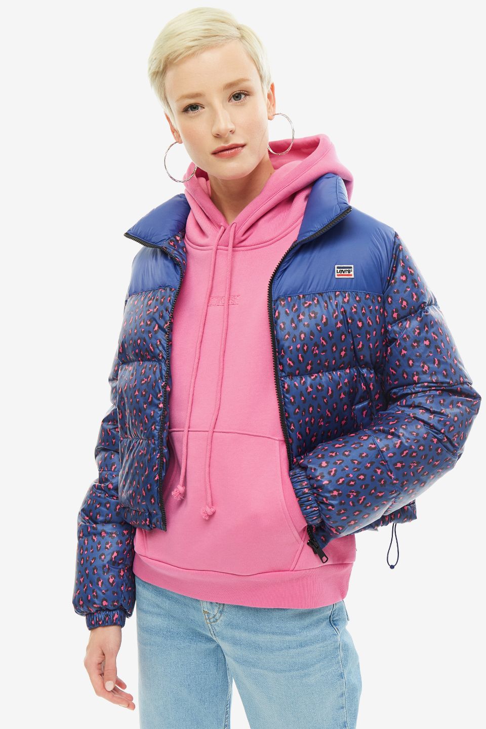 

Пуховик женский Levi's 7570800010 синий M, 7570800010