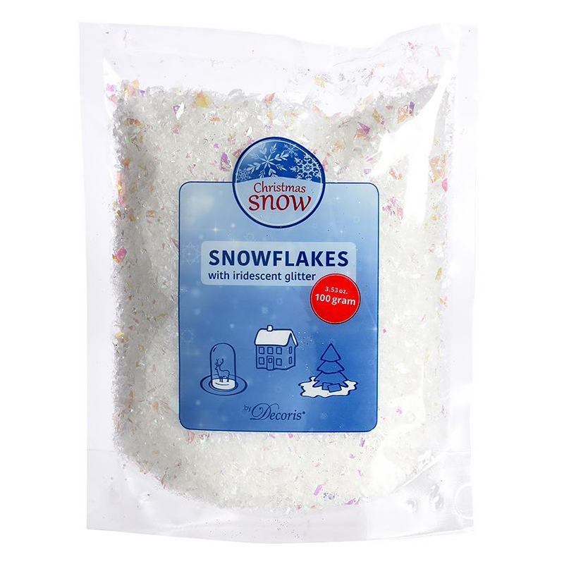 

Kaemingk Снежные хлопья Snowflake с блестками, 100 г 470542