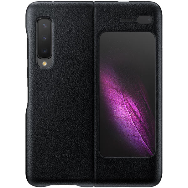 фото Чехол samsung leather cover black для galaxy fold