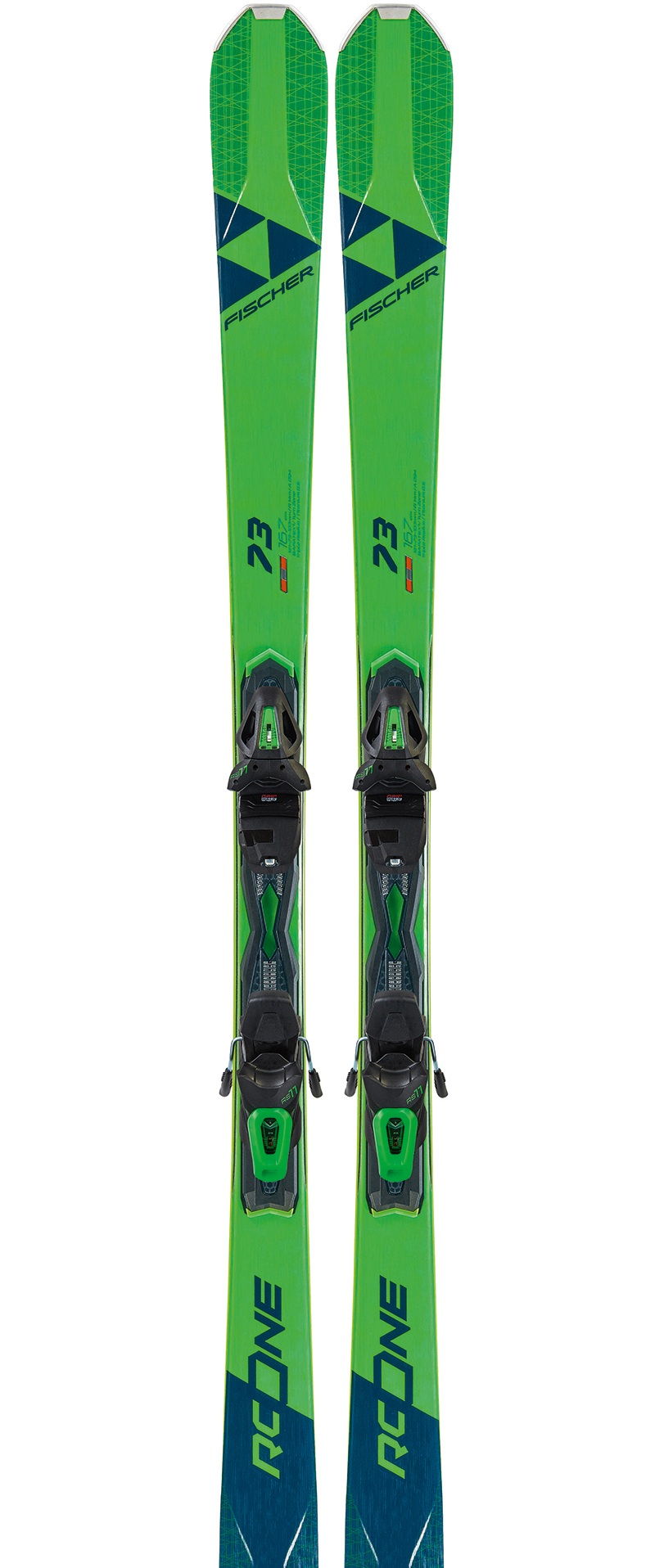 фото Горные лыжи fischer rc one 73 ar + rs 11 pr 2020, green/black, 167 см