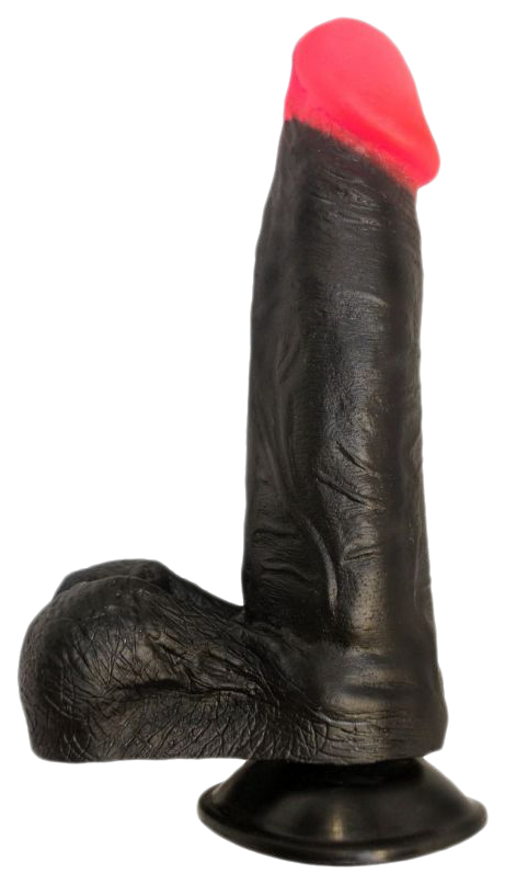 Фаллоимитатор Lovetoy реалистик чёрный с красным 391600ru