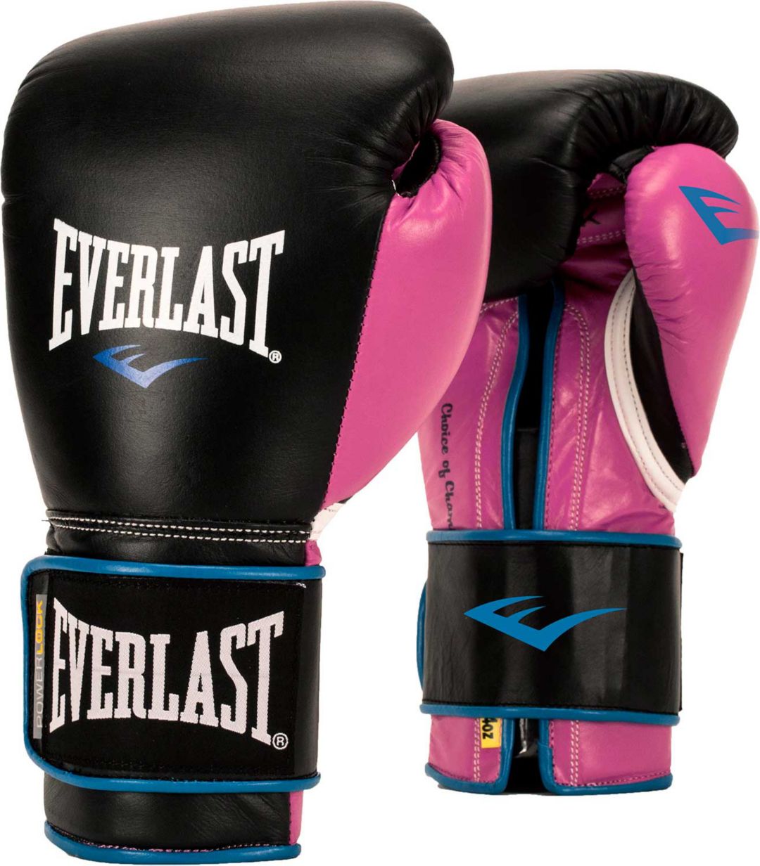 фото Боксерские перчатки everlast womens powerlock hook loop training gloves черные, 10 унций