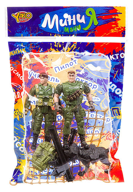 фото Набор игровой военный yako toys с 2 солдатиками и собакой минимания m7594-5