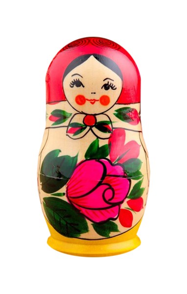 Матрёшка «Семёновская», красный платок, 5 кукольная, 12 см Sima-Land
