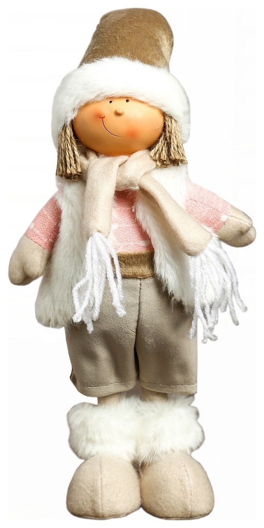фото Кукла декоративная sima-land мальчик в белой жилетке и бежевом колпаке