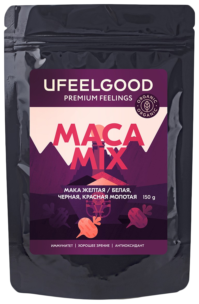 

Мака Ufeelgood mix 3in1 молотая мака белая-мака красная-мака черная organic