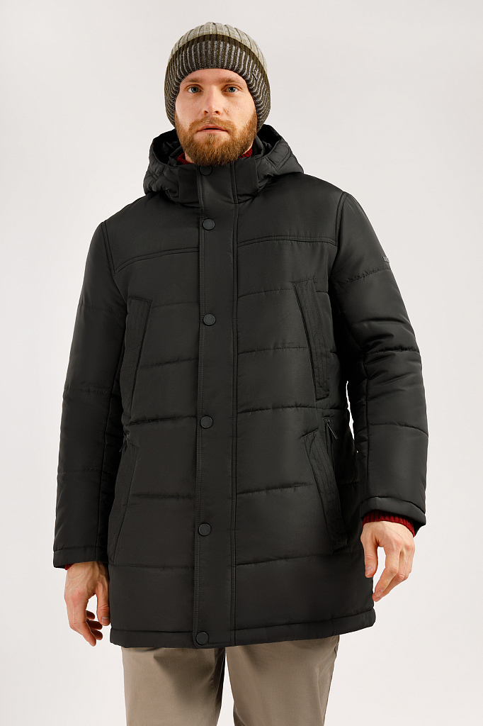 

Зимняя куртка мужская Finn Flare W19-21012 черная M, W19-21012