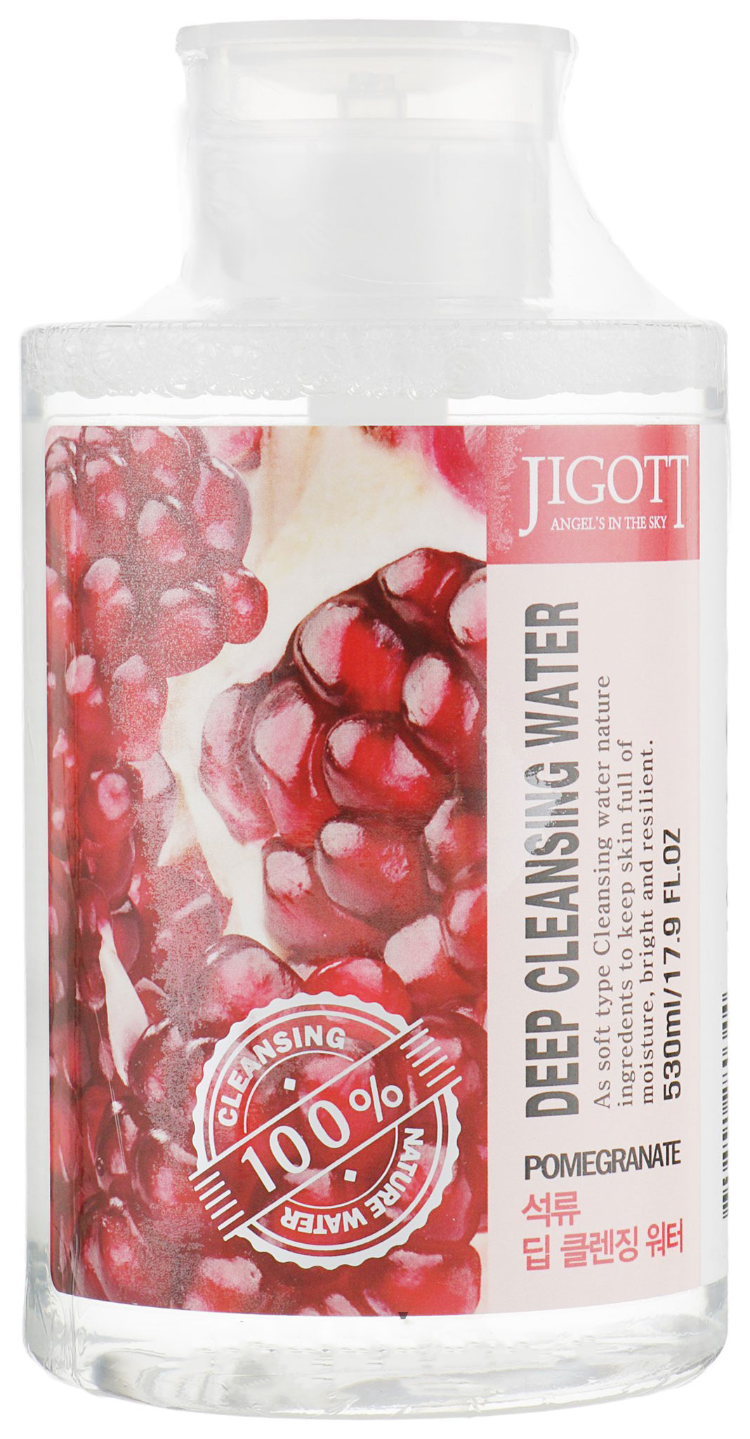 Мицеллярная вода Jigott Deep Cleansing Water Pomegranate 530 мл librederm seracin deep pore cleansing lotion лосьон для глубокого очищения пор 100 мл