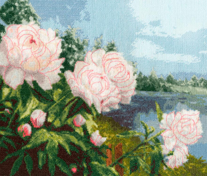 

Набор для вышивания Золотое Руно Цветущие пионы, Цветущие пионы