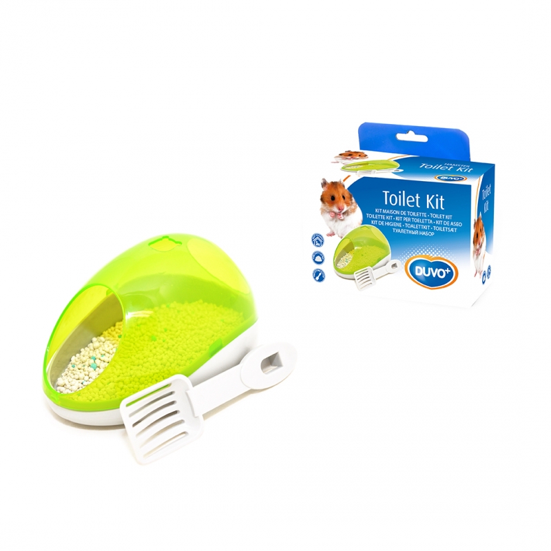 Туалет для хомяков Duvo+ Potty Kit, закрытый, пластик, 15х8х10 см