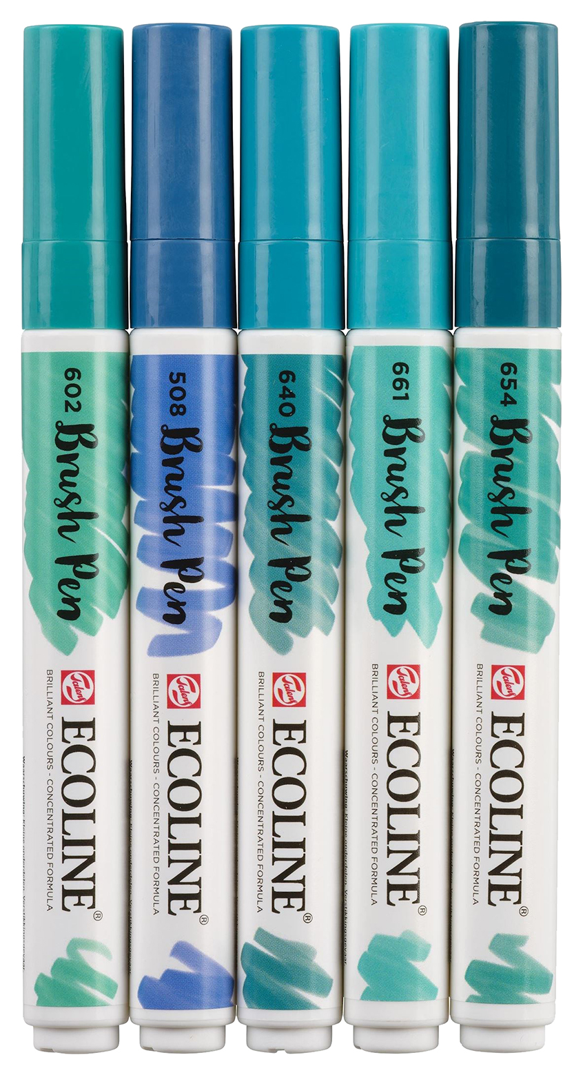 Набор маркеров ROYAL TALENS Ecoline GREEN BLUE 11509909 5 шт зеленый; синий; бирюзовый