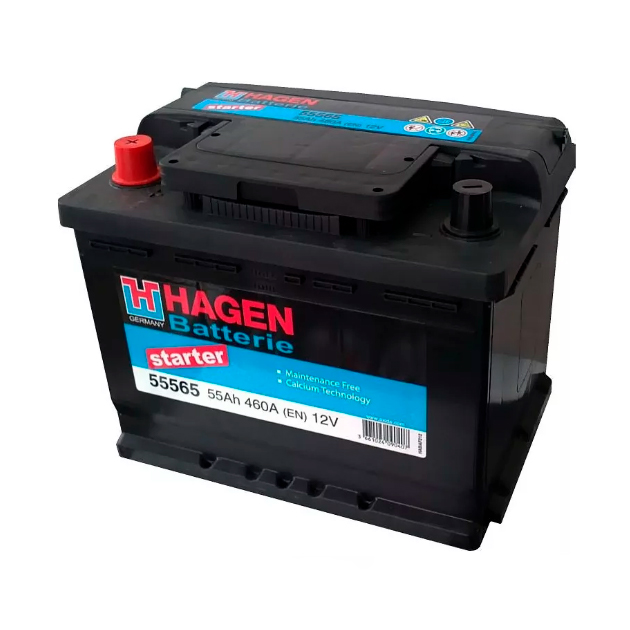 фото Аккумуляторная батарея [12v 55ah 460a b13] hagen batterie