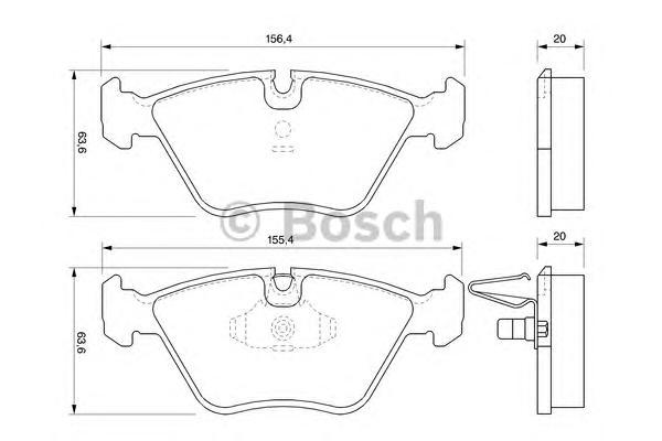 Комплект тормозных колодок BOSCH 0986424767