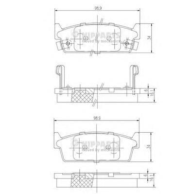 Комплект тормозных колодок Nipparts J3611024