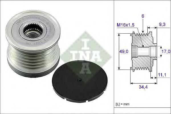 

Шкив генератора Ina 535007510