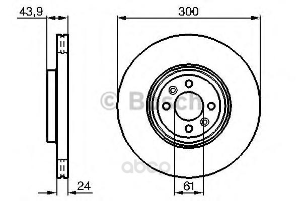 фото Тормозной диск bosch передний для renault scenic ii, grand scenic ii 03- d300мм 0986479209