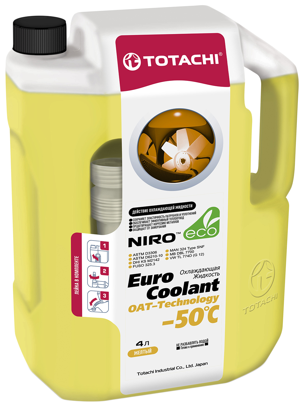 фото Охлаждающая жидкость totachi niro euro coolant oat - technology -50 c, 4л