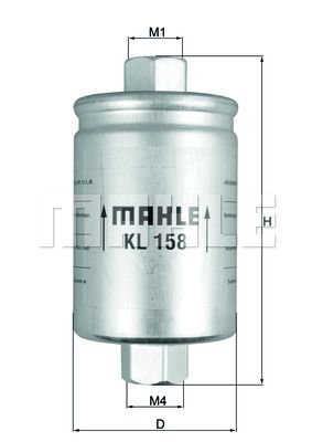 фото Фильтр топливный mahle kl 158 mahle/knecht