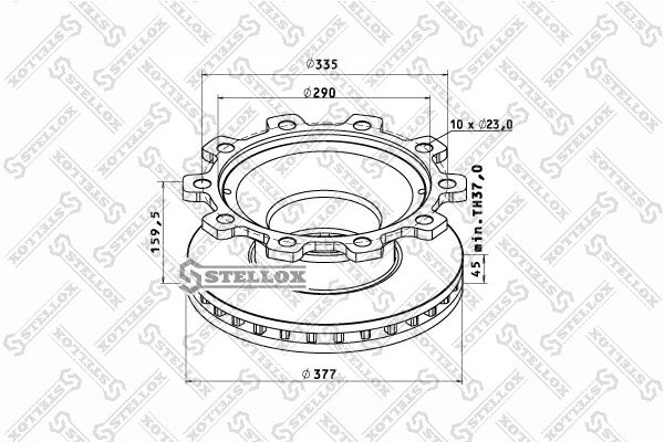 

Тормозной диск Stellox 85-00808-SX