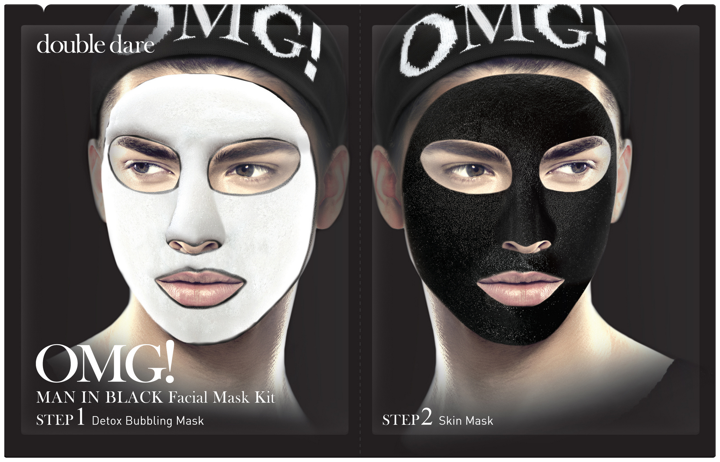 

Маска для лица Double Dare OMG! Man In Black Facial Mask Kit 22 г + 25 г