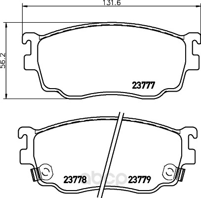 

Комплект тормозных колодок Hella 8DB355011561