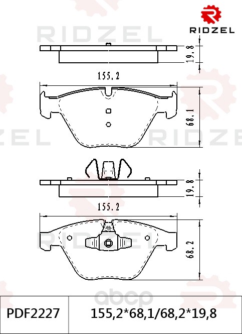 

Комплект тормозных колодок RIDZEL PDF2227