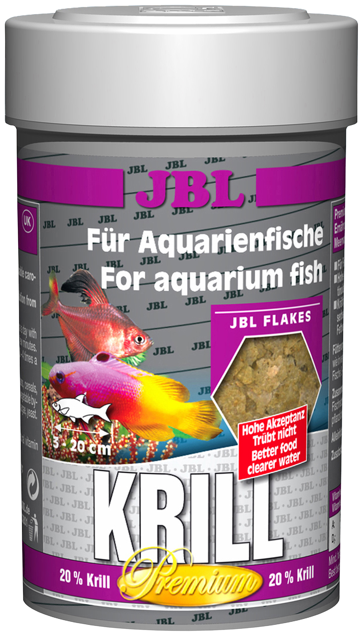 фото Корм для рыб jbl krill, хлопья, 250 мл