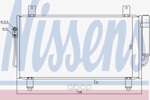 фото Радиатор кондиционера nissens для mitsubishi outlander 2.0, 2.4, 2.2d 2012- 940435