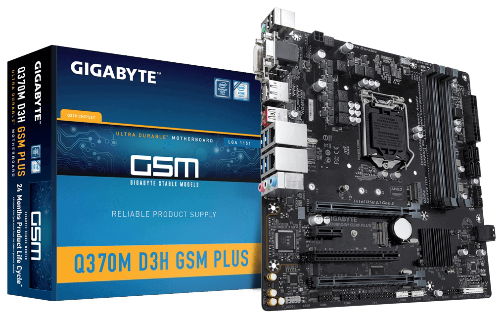 фото Материнская плата gigabyte q370m d3h gsm plus