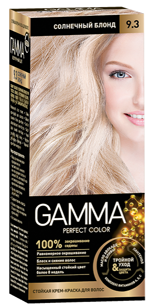 Краска для волос SVOBODA GAMMA Perfect color солнечный блонд 9,3, 50гр