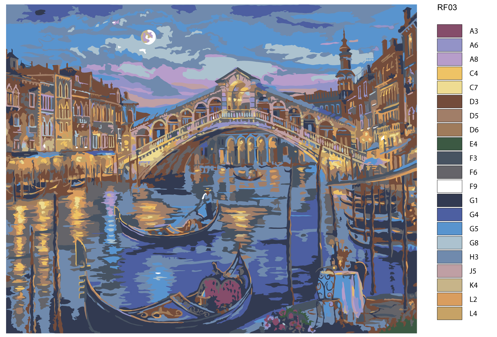 

Картина по номерам, 40 x 50, RF03, RF03