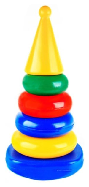 фото Развивающая игрушка счастливое детство пирамида-качалка квадрат