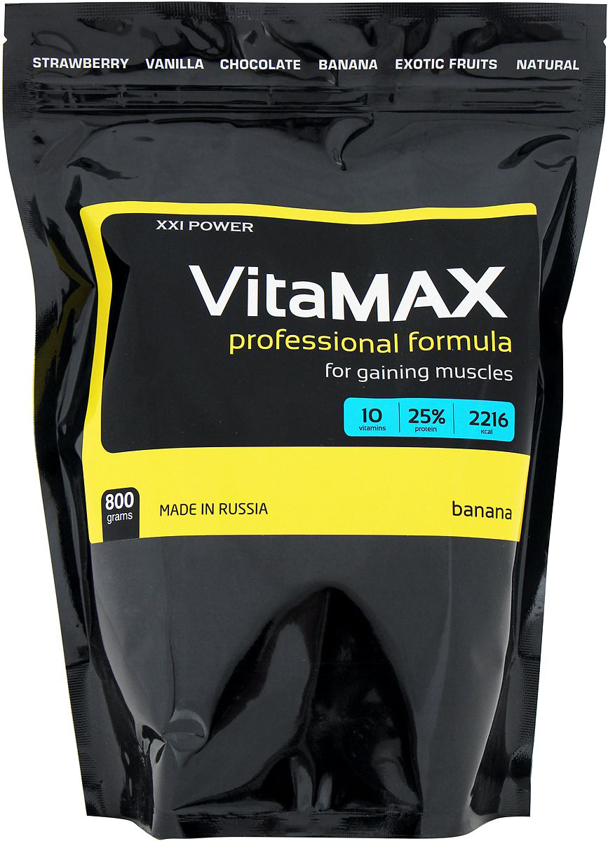 Гейнер XXI Power VitaMAX, 800 г, banana