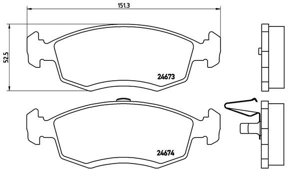 

Тормозные колодки brembo дисковые P68039
