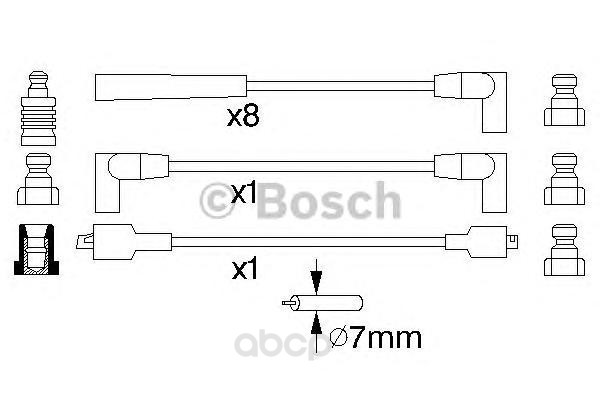 Провод высоковольтный комплект BOSCH 0986357118 600000021197