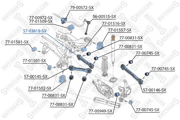 фото Рычаг подвески stellox 57-03618-sx