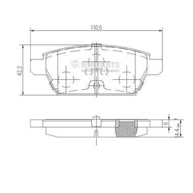 

Комплект тормозных дисковых колодок NIPPARTS J3613019