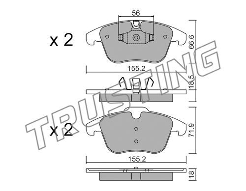 фото Комплект тормозных дисковых колодок trusting 691.5