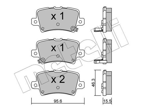 

Тормозные колодки METELLI дисковые 2207290