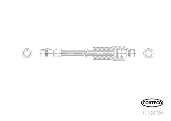 фото Шланг тормозной системы corteco 19036381