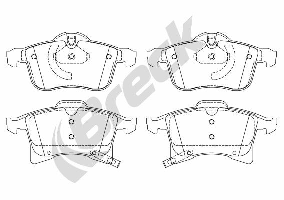 Тормозные колодки дисковые BRECK 238320070210