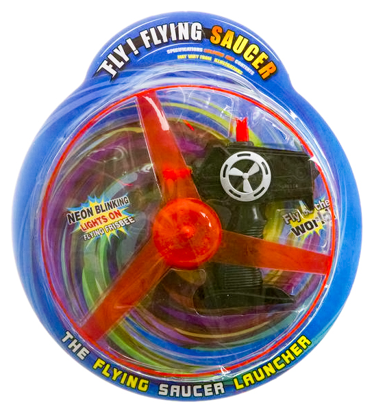 

Интерактивная игрушка Gratwest Летающая вертушка flying saucer 30 см Б74536, Синий