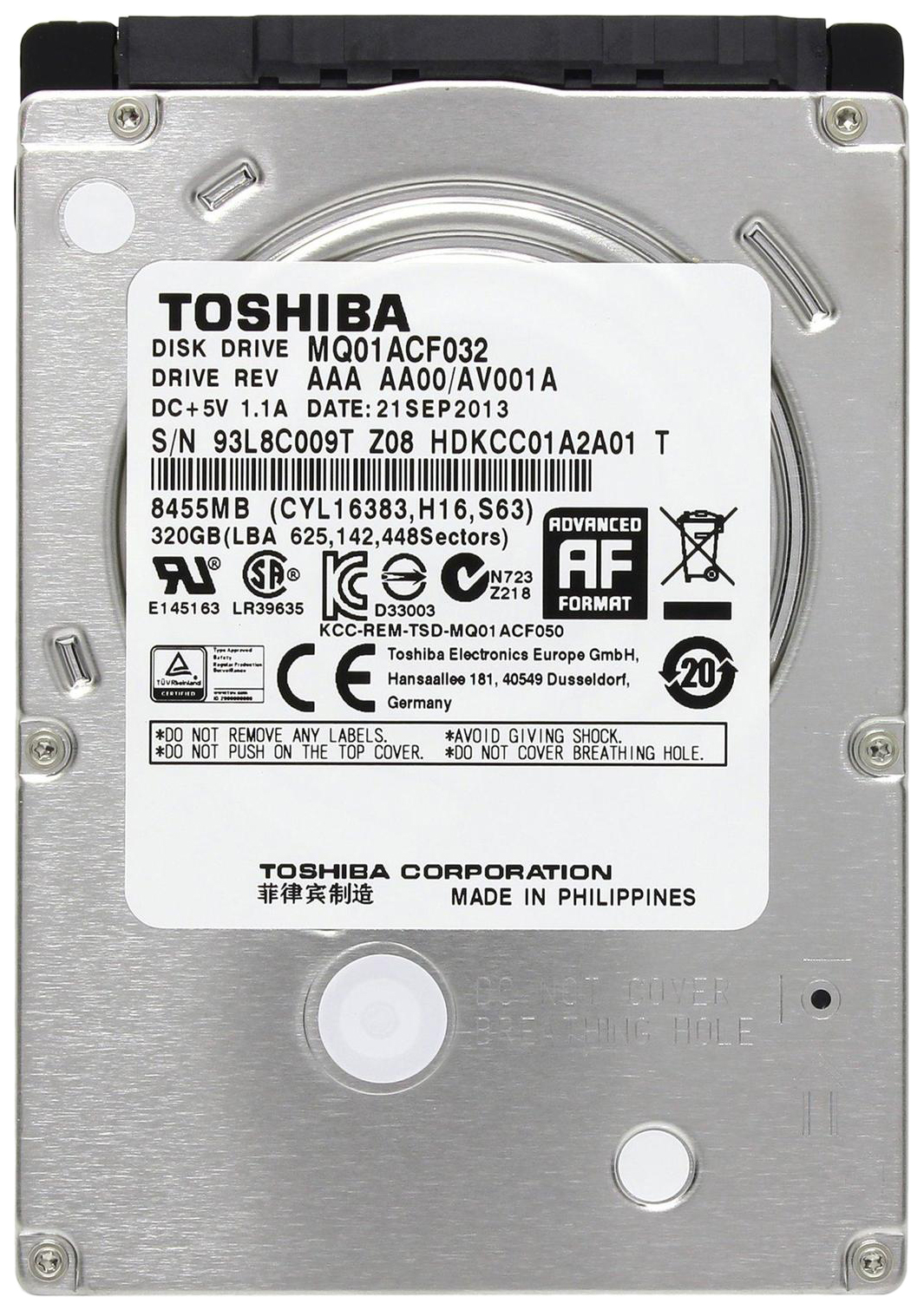 фото Жесткий диск toshiba mq 320гб (mq01acf032)