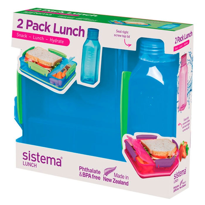 фото Sistema набор lunch: контейнер и бутылка 475мл